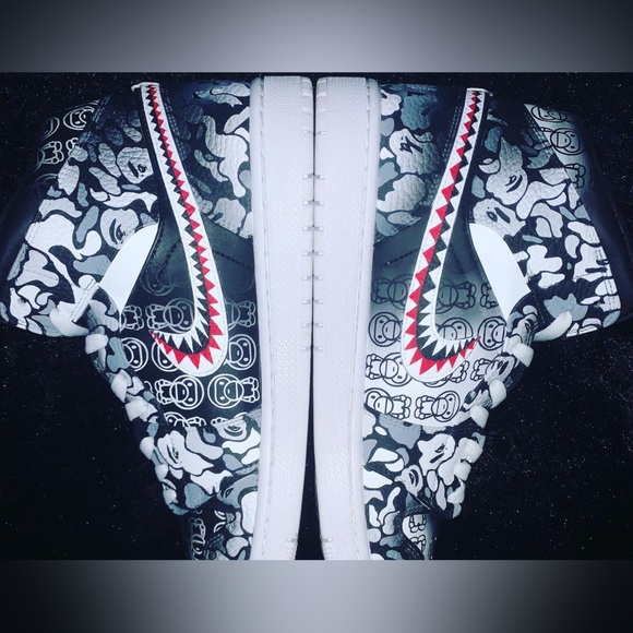 Jordan 1 Custom Bape - Picture 4 of 14